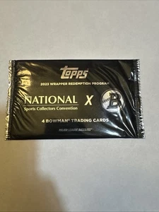 2023 Topps Bowman Chrome National Pack Wrapper Redemption NSCC FACTORY SEALED - Picture 1 of 2