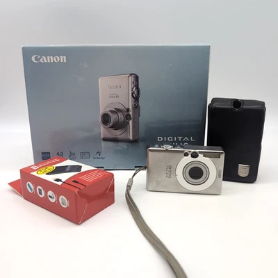 Canon DIGITAL IXUS 40 4.0MP Kamera silber | 3x Zoom OVP Funktion getestet - Bild 1 von 4