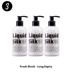 Lubricante personal líquido a base de agua de seda - 3 botellas de 250 ml con dispensador de bomba - Imagen 1 de 3