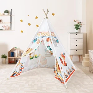 Kids Teepee Tent Toddler Indian Tipi Tent for Kids Upgrade Stable Indoor Play... - Picture 1 of 7