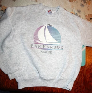 Sudadera vintage para niños talla 10-12 Bar Harbor Maine de Jerzees - Imagen 1 de 4
