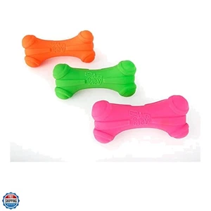 DuraPlay Knochen quietschendes Latex Hundespielzeug, groß, 3er Pack - Bild 1 von 10
