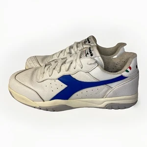 Diadora MAVERICK H.O.C. Tennis Shoes White / Dark Royal Sneakers Size 10.5 - Picture 1 of 8
