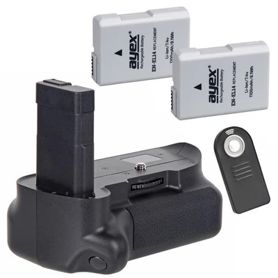 MEIKE ayex Batteriegriff für Nikon D5300 D3200 D3300 D3300+2x EN-EL14 Akku Hochformat