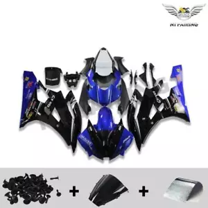 FU Blue Black Fairing Kit Fit for Yamaha YZF R6 2006 2007 Injection 06 07 q0127 - Picture 1 of 14