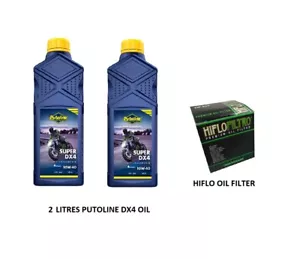 Oil and Filter Kit For Suzuki GSX-R 125 XA ABS 2019 PUTOLINE DX4 10W40 Hiflo - Picture 1 of 3