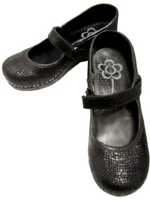 Mocasines SANITA NEGRO INCRUSTADO TELA GRUESA Mary Janes COMFORT 38/7-7,5 EE. UU. - Imagen 1 de 19