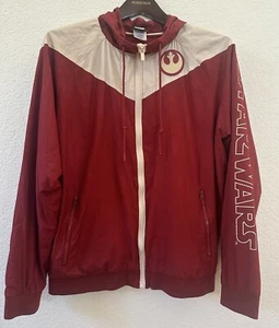 Star Wars Crimson Rebel Alliance Starbird Phoenix Windbreaker Hoodie Jacket SZ M - Picture 1 of 8