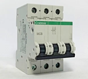 Crabtree Loadstar 6HT06C 6a 6 Amp Type C C6 Triple Pole MCB 3P 10kA Wylex PSB - Picture 1 of 3