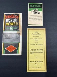 1933 John Deere High Lift Mower Brochures & John Deere Postal Card....3 Items - Picture 1 of 15