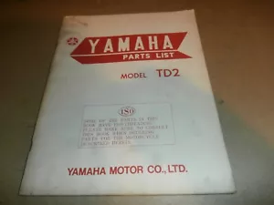Vintage Yamaha Motorcycle Parts List Manual TD2 - Bild 1 von 9