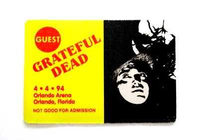 Grateful Dead Backstage Pass Peter Lorre Florida FLA Orlando FL 4/4/94 4/4/1994 - Image 1 of 4