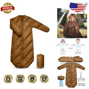 Puffy Kids Sleeping Bag with Adjustable Cuffs, for Indoor/Outdoor Use, 2-4 Years - Picture 1 of 8