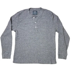 Bonobos Thermo Waffelstrick Henley Shirt Herren Gr. Large grau langarm - Bild 1 von 5