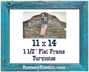 11x14" TURQUESA rústico granero madera de granero primitivo marco de fotos madera lavada - Imagen 1 de 19