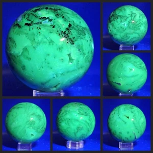 UV fluoreszierende Vulkan Achat Kristallkugel Quarzkristall Energie Heilung 1+ Pfund - Bild 1 von 21