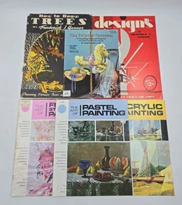 Vintage Lot Of 6 How To Draw Trees Frederick J. Garner Book The Art Of Painting - Picture 1 of 10
