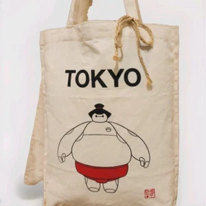 Disney Tokyo Baymax Tote Bag Japan Big Hero 6 Cotton Cloth New - Picture 1 of 2