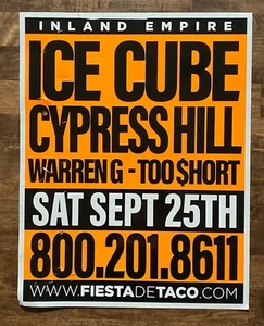 Poster Ice Cube Concert 2021 w/Cypress Hill Warren G Too Short RIGID FLAT (F) - Picture 1 of 6