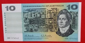 1967 AUSTRALIAN COOMBS/RANDALL $10 UNC NOTE FIRST PREFIX S / NUMBER SDR 974542 - Picture 1 of 6