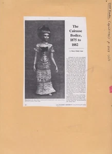 CUIRASSE BODICE PATTERN FOR 18 ''   DOLL PATTERNS UNCUT FREE SHIP IN U S - Picture 1 of 1