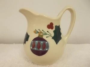 Hartstone Pottery Christmas Gingerbread Man Holly Ornament Creamer Small Pitcher - Picture 1 of 7