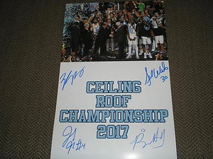 UNC Basketball 2017 Champions Team 4x signiert 11x17 Foto Kennedy Meeks Hicks +++ - Bild 1 von 4