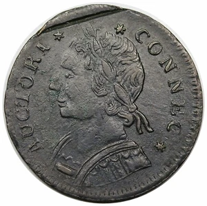 1788 Connecticut Copper, scarce Miller 10-C, R5, struck over Nova Constellatio - Picture 1 of 2