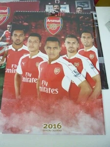 ARSENAL FC OFFIZIELLER KALENDER 2016 - SELTEN - GROSSE GRÖSSE A3 NEU VERSIEGELT - Bild 1 von 1