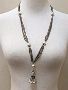 Set of 2 Silver Tone Chain Link Necklaces - Picture 1 of 12