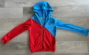 Aviator Nation Rare AV Hoodie Zip Up Blue/Red Kids Youth Size 14 - Picture 1 of 2