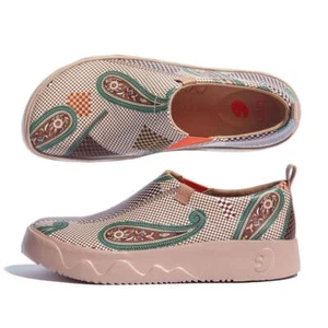 UIN Women's Walking Travel Shoes Casual Sneakers ( paisley check 2) - Picture 1 of 6