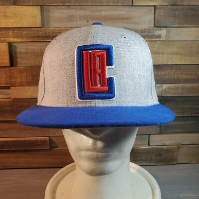 Los Angeles Clippers Mens Hat Snapback 9FIFTY Cap Gray Blue New Era Thick Stitch - Изображение 1 из 4
