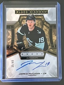 Jared McCann Auto /49 2024/25 Upper Deck Black Diamond Diamond Futures - Picture 1 of 2