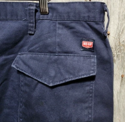 Hombre ROJO KAP Industrial Uniforme CARGO Pantalones de Trabajo Azul Marino 44x32 Foto 1 de 4