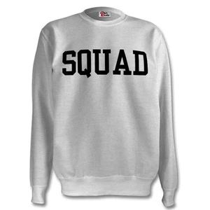 SQUAD FELPA MAGLIONE GOAL NERO CREW UNISEX GANG TOP TMBLR SLOGAN LEGGERO - Foto 1 di 4