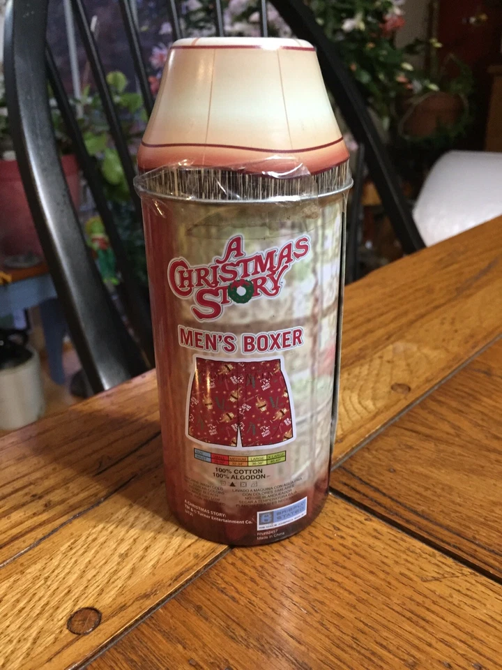 Mens Boxer Shorts Size Small a Christmas Story 100 Cotton in Tin Retail 11.99