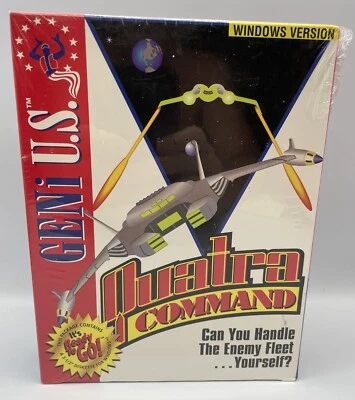 Quatra Command Computer Game Windows 3.5” Diskette For Windows 1994 Vintage New - Image 1 of 4
