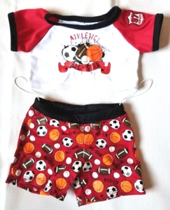T-shirt Build A Bear 97 Varsity All Star con pantaloncini abbinati set 2 pezzi BABW - Foto 1 di 9