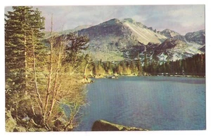 Cartolina Long's Peak Stephen H. FACCIA GRANITO GRIGIO ROSSO Chasm & Bear Lakes CO - Foto 1 di 2