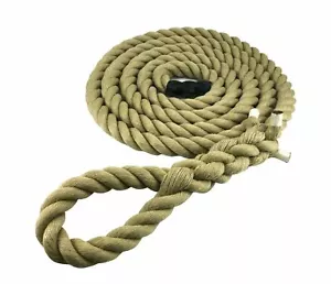 36 mm Synthetik Polyhanf Fitnessstudio Kletterseil x 12 Meter CW 6" Soft Eye Hitzeversiegelt - Bild 1 von 4