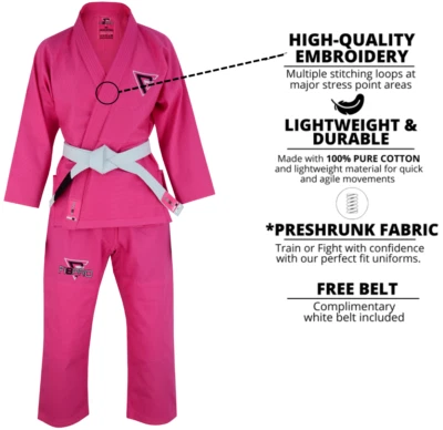 Kids Brazilian Jiu Jitsu Gi BJJ - Pink - Image 1 of 3
