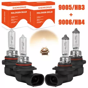 Per Dodge Journey 2009-2019 4X 3400K Lampadina Faro Alogena Faro Alto Basso BP - Foto 1 di 12
