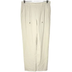 Pantalone donna Eileen Fisher Petite piccolo seta avorio georgette foderato cono tasche - Foto 1 di 23