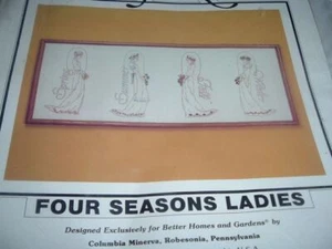 Vtg 1984 Better Homes Victorian Brides 4 Seasons Embroidery Picture Kit NIP #LD - Picture 1 of 4