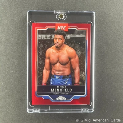 2025 Topps Chrome UFC #159 Alonzo Menifield Red Refractor 1/5 - Image 1 of 4