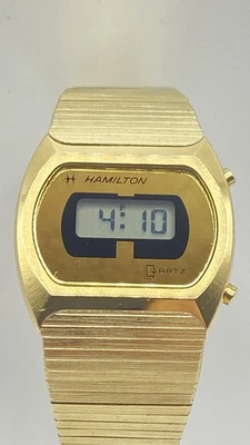 Reloj Hamilton Vintage Cuarzo LCD Galvanizado 14K 880002-4 Foto 1 de 4