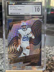 2025 Panini Revolution Shock Wave #19 Jahmyr Gibbs CGC 10 Mint Detroit Lions - Picture 1 of 3