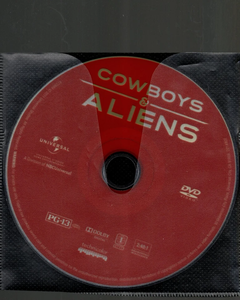 Cowboys & Aliens (2011) DVD  *DISC ONLY*  = REGION 1 - Daniel Craig - Image 1 of 1
