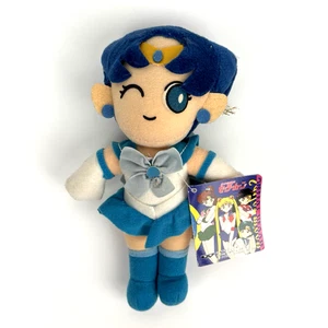 1993 Banpresto Sailor Moon Sailor Mercury Plush With Tags Japan Free Shipping - Picture 1 of 5